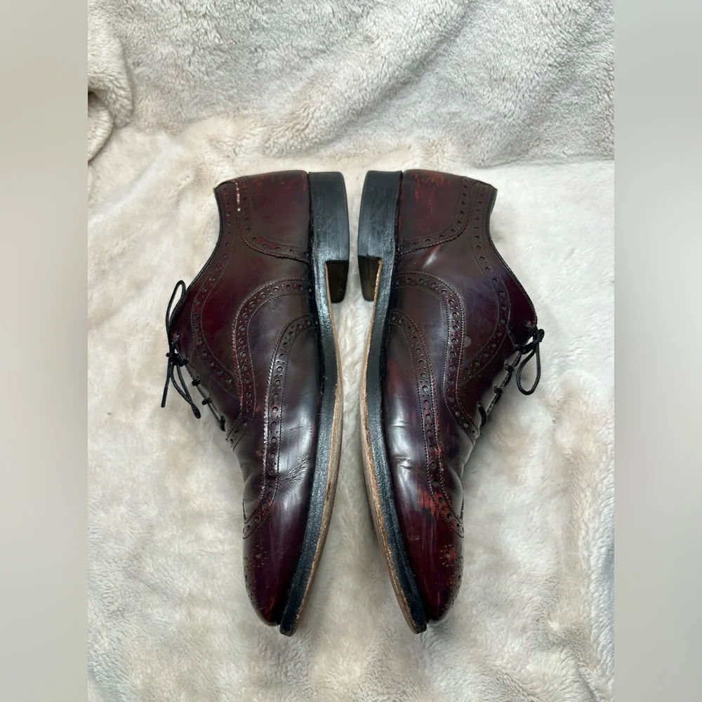 Johnston & Murphy Aristocraft Wingtip Oxford Size 11 Burgundy